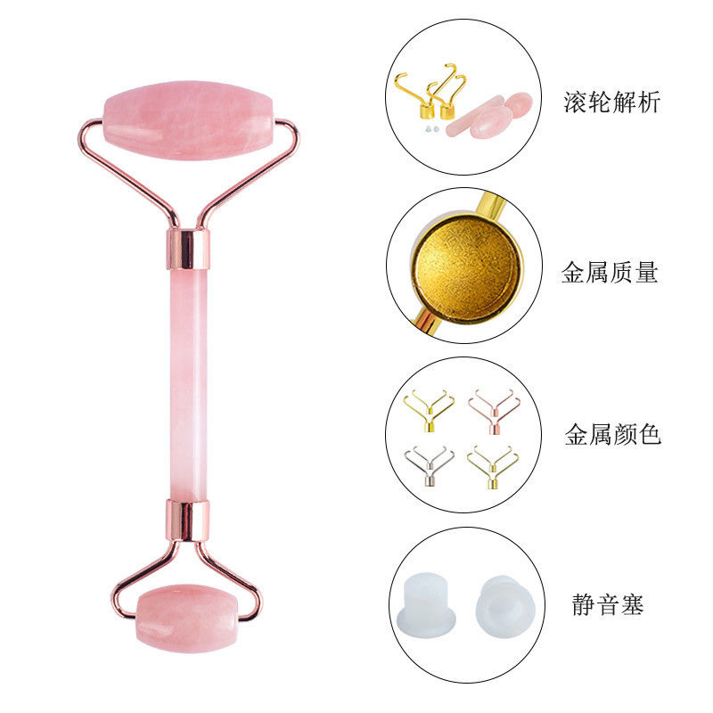100% cristal naturel pour le visage rouleau de quartz Gua Sha rouleau de jade pour les outils de soins de la peau