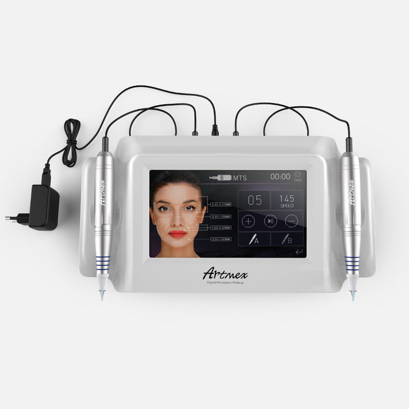 ABS Aluminium Artmex V8 Microneedling Derma Pen Unité PMU et un kit de machine à tatouer MTS
