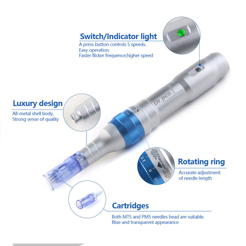 Dr Pen A6 Ultima Derma Pen dispositif électrique de microneedling pour éliminer les cernes d' acné