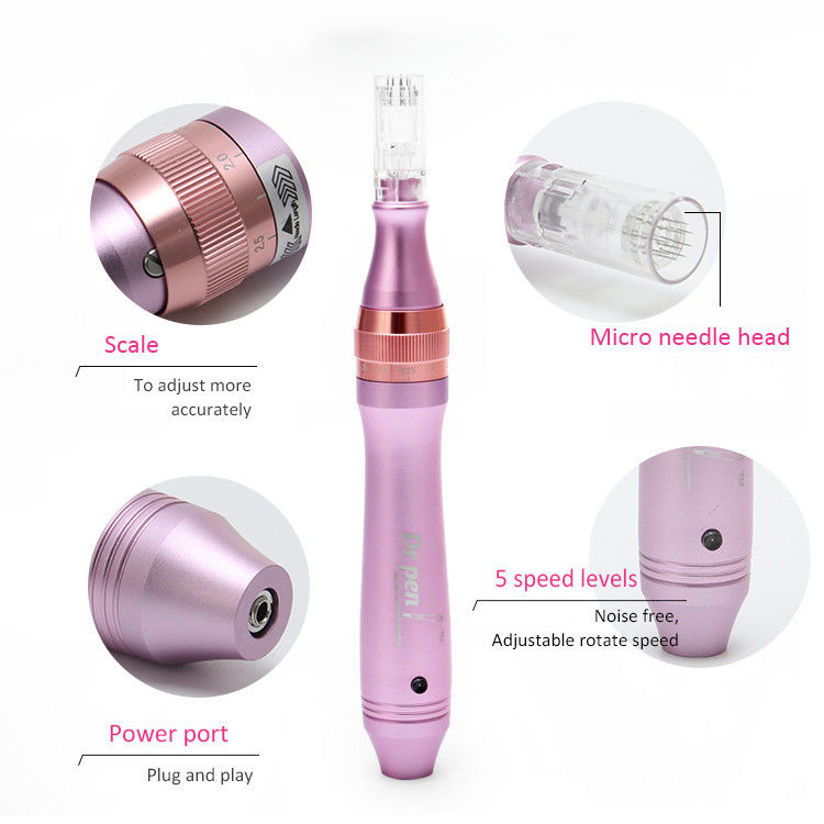 CE M7 Système d' aiguille électrique Derma Pen pour le corps, le visage, les lèvres et les yeux
