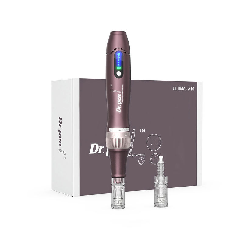 Dermapen électrique 2023 A10 Derma Pen Aiguilles pour le rajeunissement de la peau et 5 niveaux de vitesse