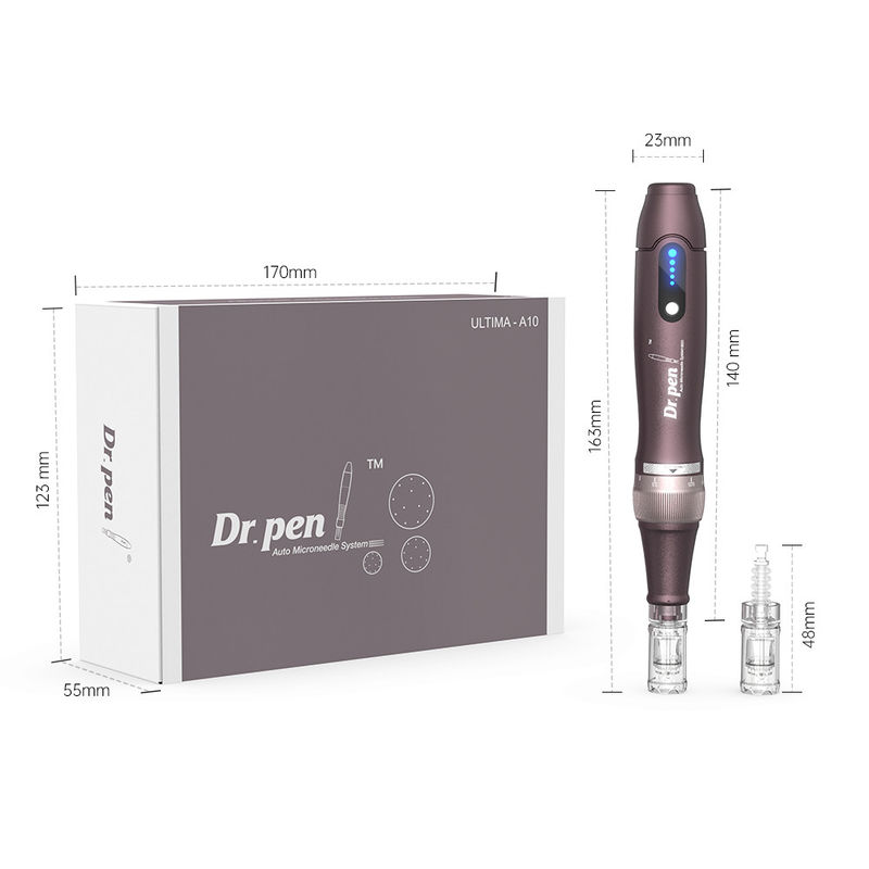 Dermapen électrique 2023 A10 Derma Pen Aiguilles pour le rajeunissement de la peau et 5 niveaux de vitesse