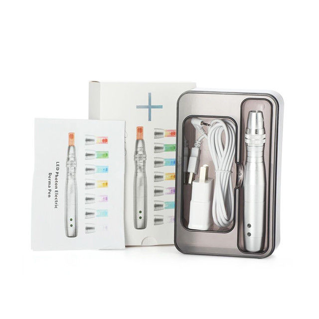 Coloris de corps argenté 7 couleurs LED Photon Electric Derma Pen pour fonction de rajeunissement de la peau