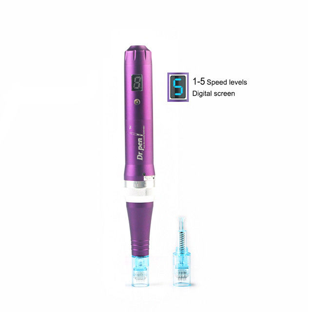 Corps en alliage d'aluminium Dr pen X5 Derma Pen Système de microneedle automatique Longueur d'aiguille réglable pour les bouchons britanniques
