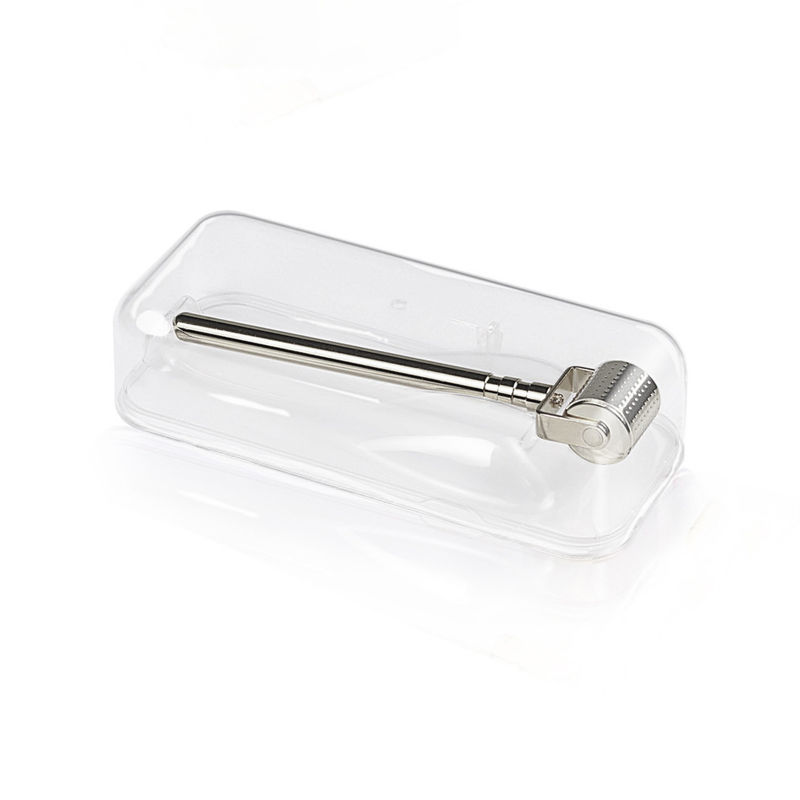 Derma Roller en or et argent avec 192 aiguilles de titane pour la barbe