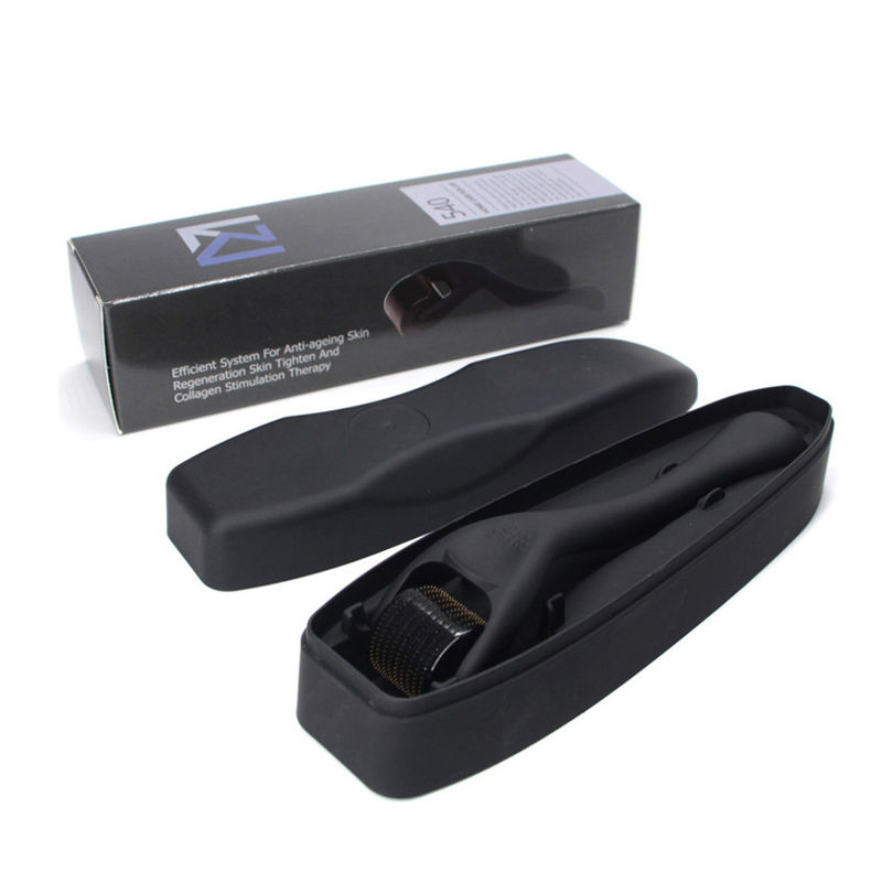Noir mat 540 Aiguilles en titane 0,5 mm Barbe à cheveux Derma Aiguille Roller Dermaroller 2022