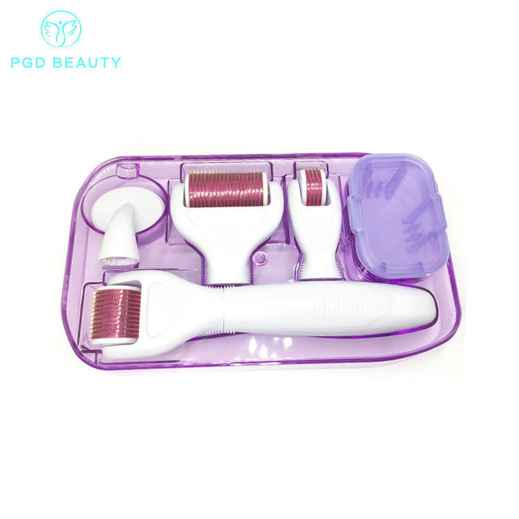 Système de laminage Derma et matériau de l' aiguille en acier inoxydable / titane 6 en 1 Derma Roller