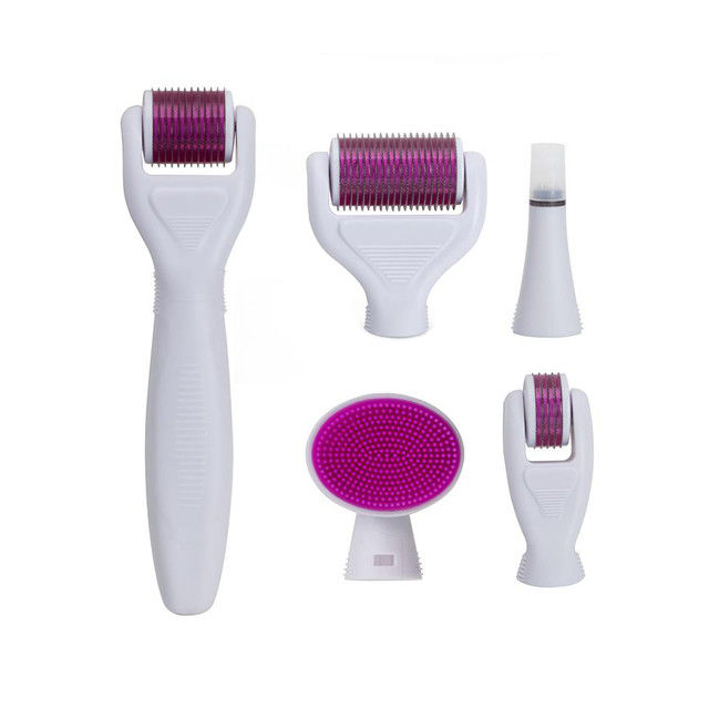 Système de laminage Derma et matériau de l' aiguille en acier inoxydable / titane 6 en 1 Derma Roller