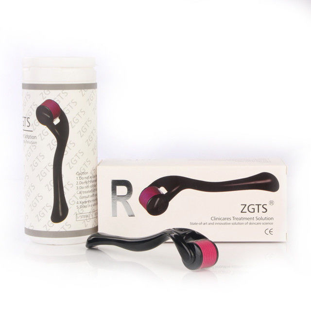 540 broches ZGTS Micro Pin Derma Roller avec broche à roulement en acier inoxydable à poignée noire