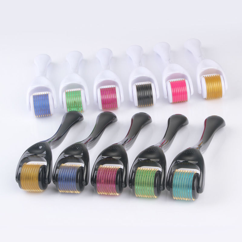 540 broches ZGTS Micro Pin Derma Roller avec broche à roulement en acier inoxydable à poignée noire