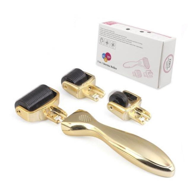 Type Titanium Derma Roller pour le visage, zone cible, corps 3 en 1