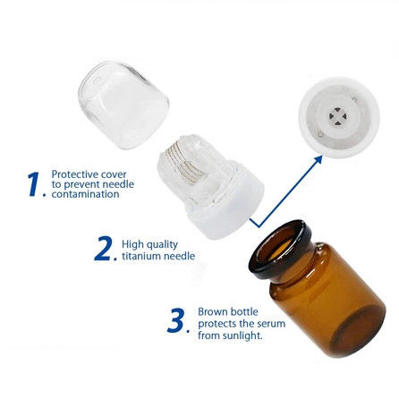 Type de prise de courant Nouveau design 42/150Or Titane Microneedle Hydra Stamphydra Roller pour le rajeunissement de la peau